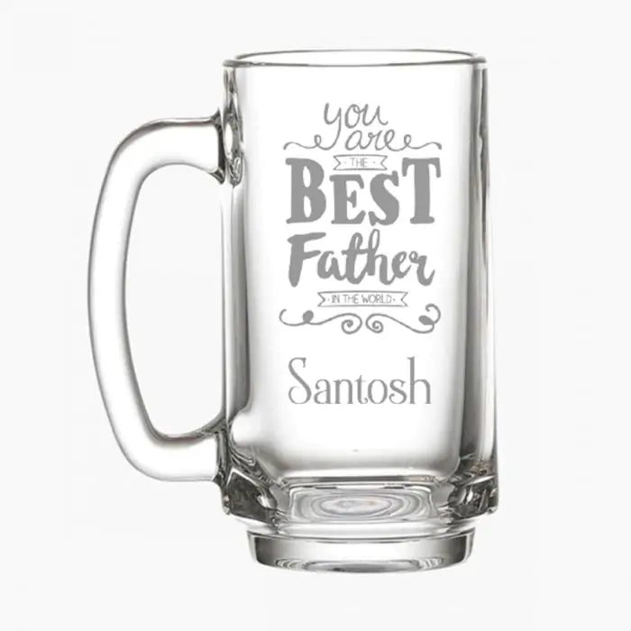 Personalised You Are The Best Father Beer Mug-2
