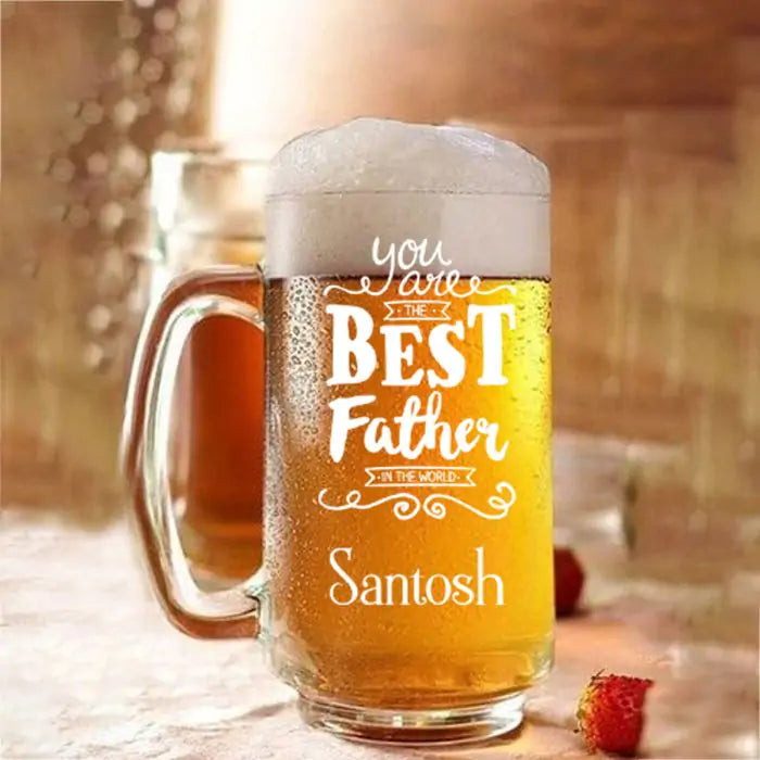 Personalised You Are The Best Father Beer Mug-1