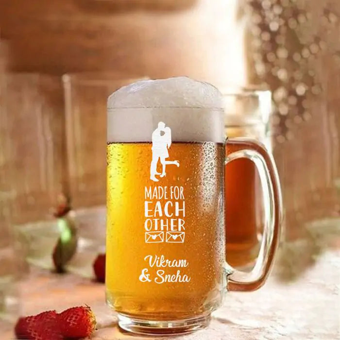 Personalised Made Of Each Other Beer Mug-1