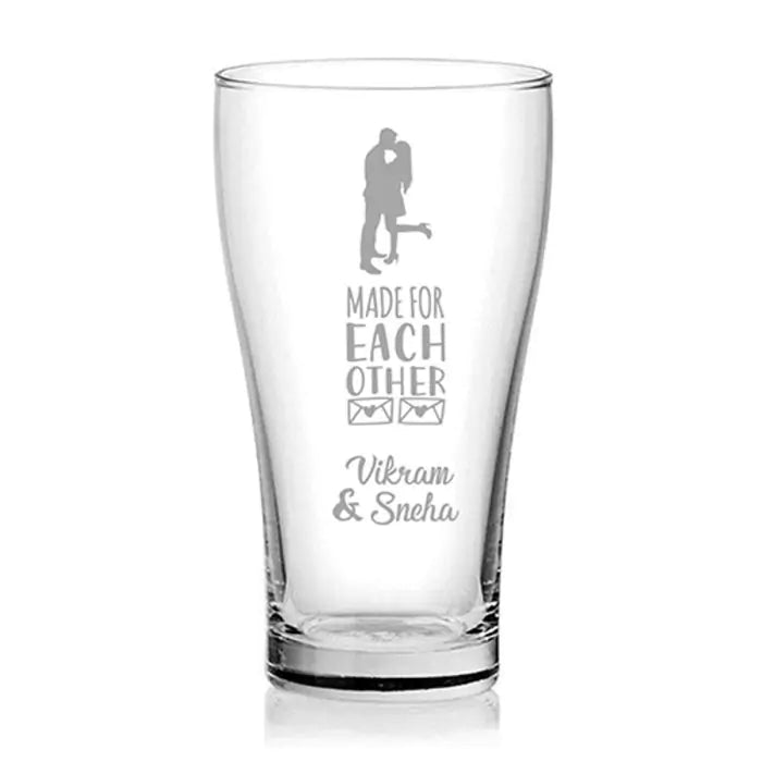 Personalised Made For Each Other Beer Conical Mug-2
