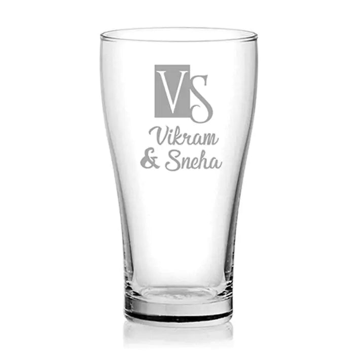 Personalised Couple Name Beer Conical Mug-2