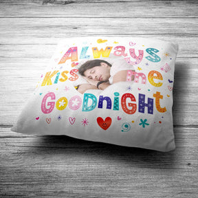 Personalised Kiss Me Goodnight Cushion