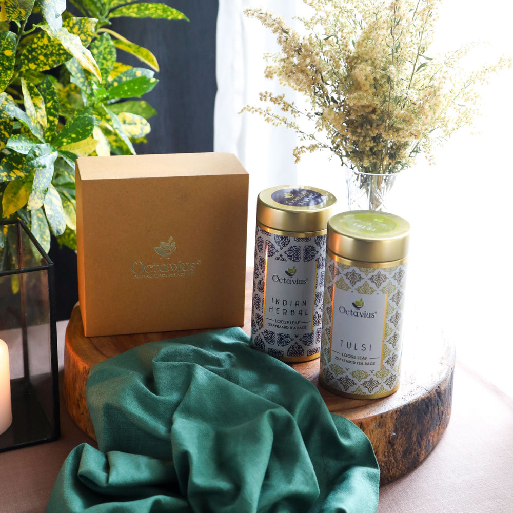 Octavius Tea Collection| Grand Indian Teas Range Assorted - 2 Tins Packed In An Exclusive Gift box