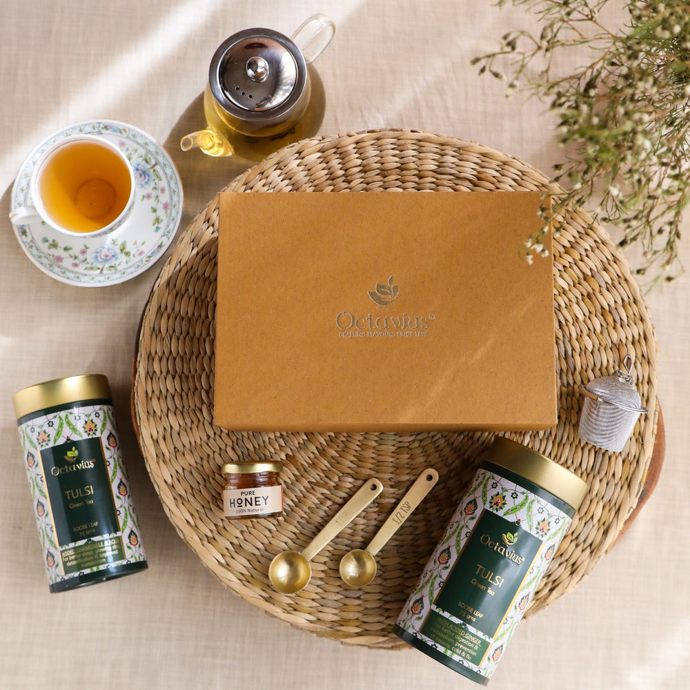 Octavius Tea Collection| Truly Tulsi Teas Ranges - 2 Tins Packed In An Exclusive Gift box