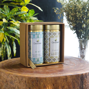 Octavius Tea Collection| Pristine Greens Range - 2 Tins Packed In An Exclusive Gift box