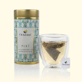 Octavius Mint Green Tea Whole Leaf - 20 Pyramid Tea Bags-1