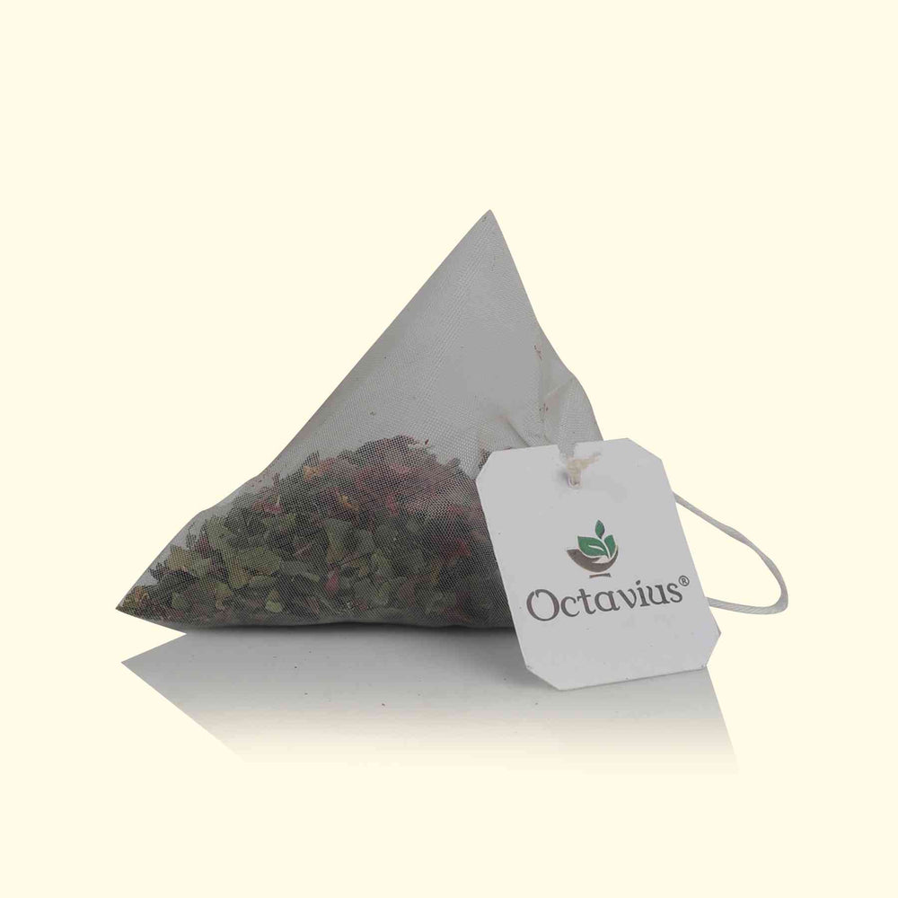 Octavius Rose Green Tea Whole Leaf - 20 Pyramid Tea Bags