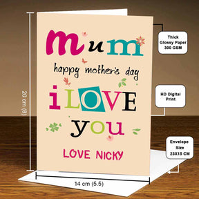 Personalised Colourful Card For Mom-5