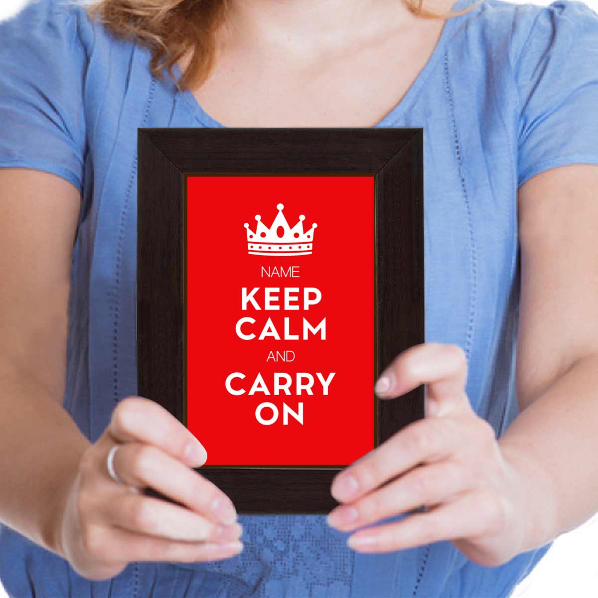 Personalised Keep Calm and Carry On Poster Frame