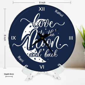 Personalised Love You To The Moon Clock