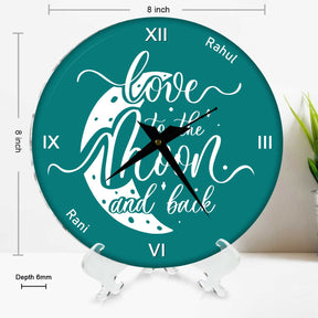 Personalised Love You To The Moon Clock
