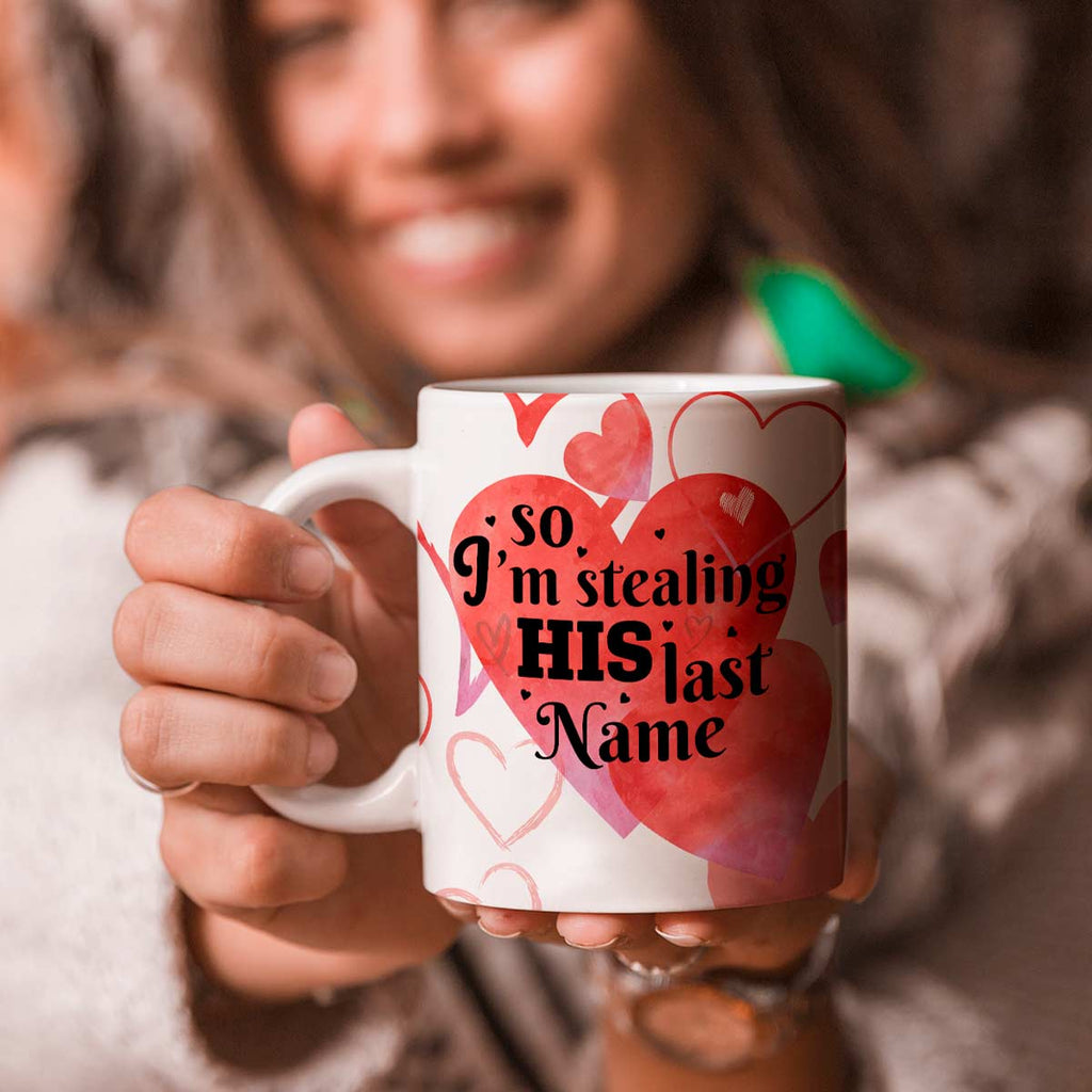 Stealing Hearts Romantic His and Hers Coffee Mugs