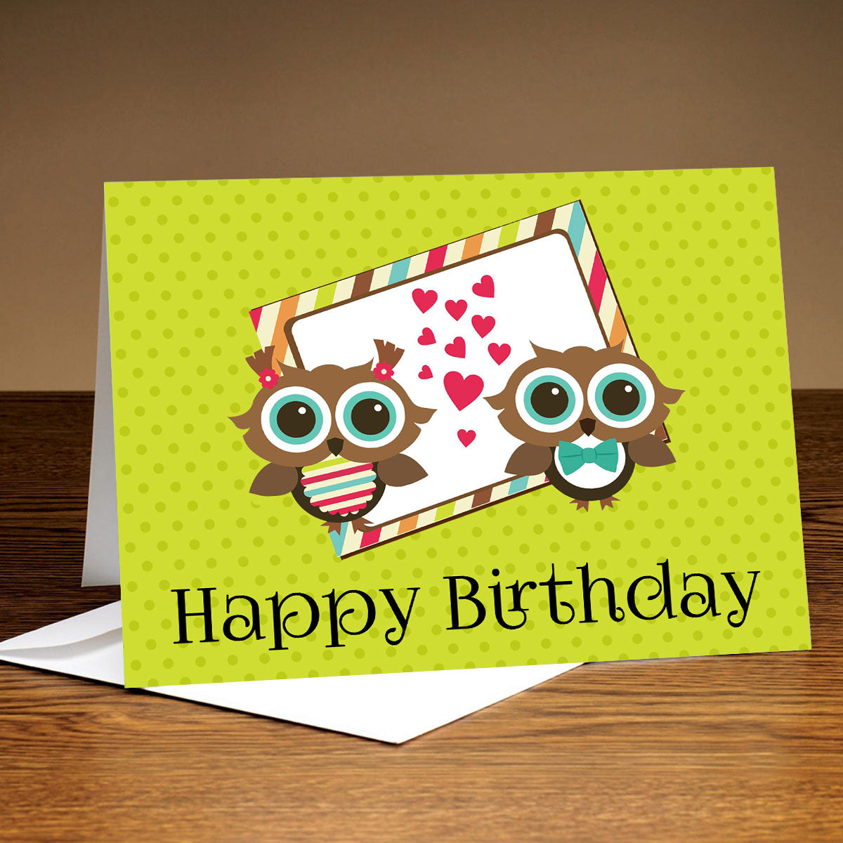 Personalised Birthday Wishes Via Sweet Owls Birthday Card
