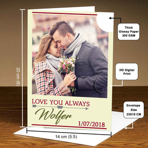 Personalised Love You Always Photo Greeting Card