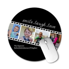 Personalised Smiley Family Mouse Pad