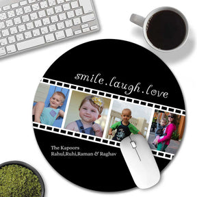 Personalised Smiley Family Mouse Pad
