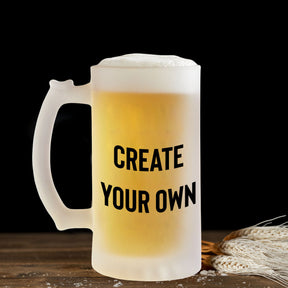Create Your Own Personalised Transparent Beer Mug 600ml - Beer Lover Gift