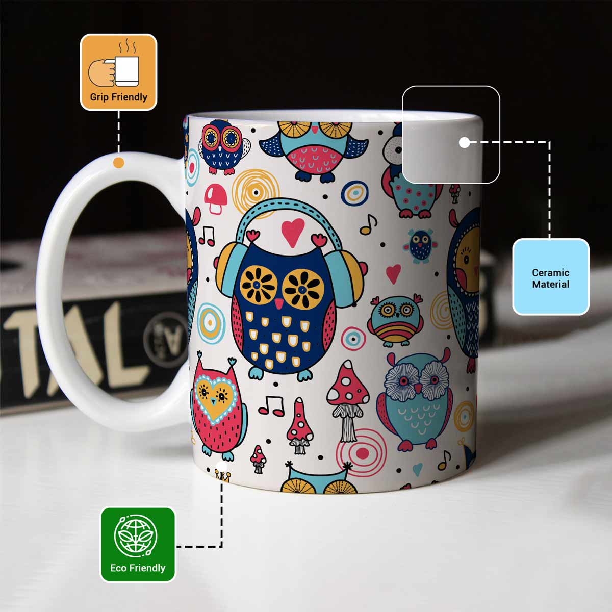 Owl Love Ceramic Mug