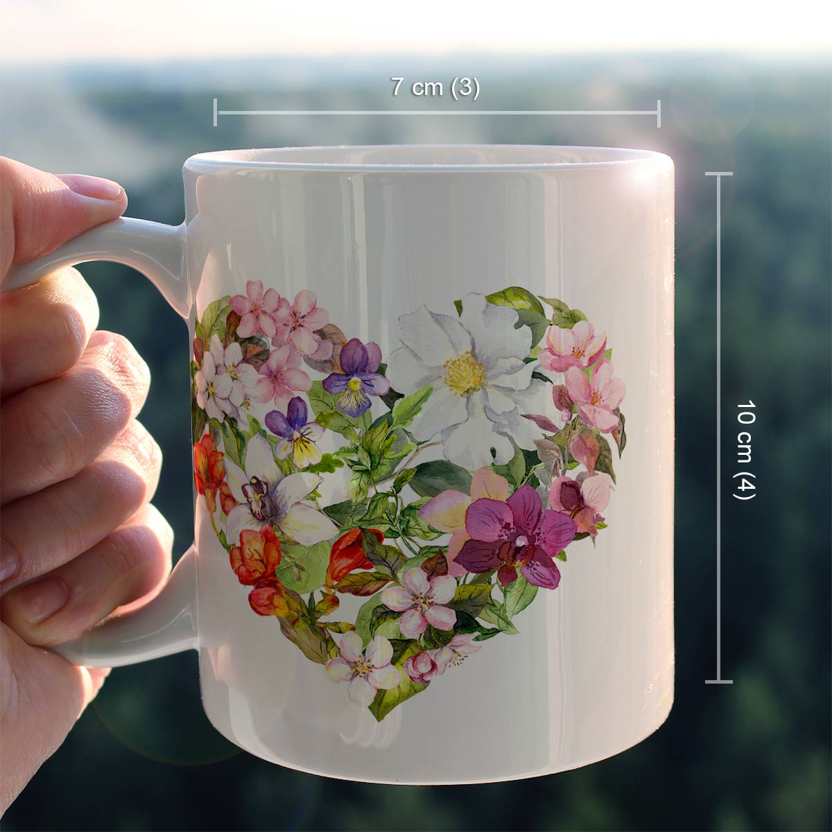 Flower Heart Ceramic Mug-4