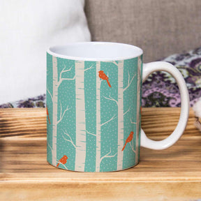 Bird On A Bush Ceramic Mug