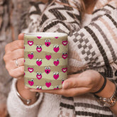 Mini Heart Print Ceramic Mug-1