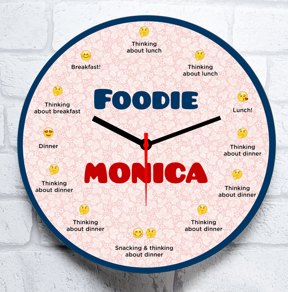 Personalised Crazy Foodie Clock