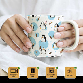 Penguin Print Ceramic Mug-2