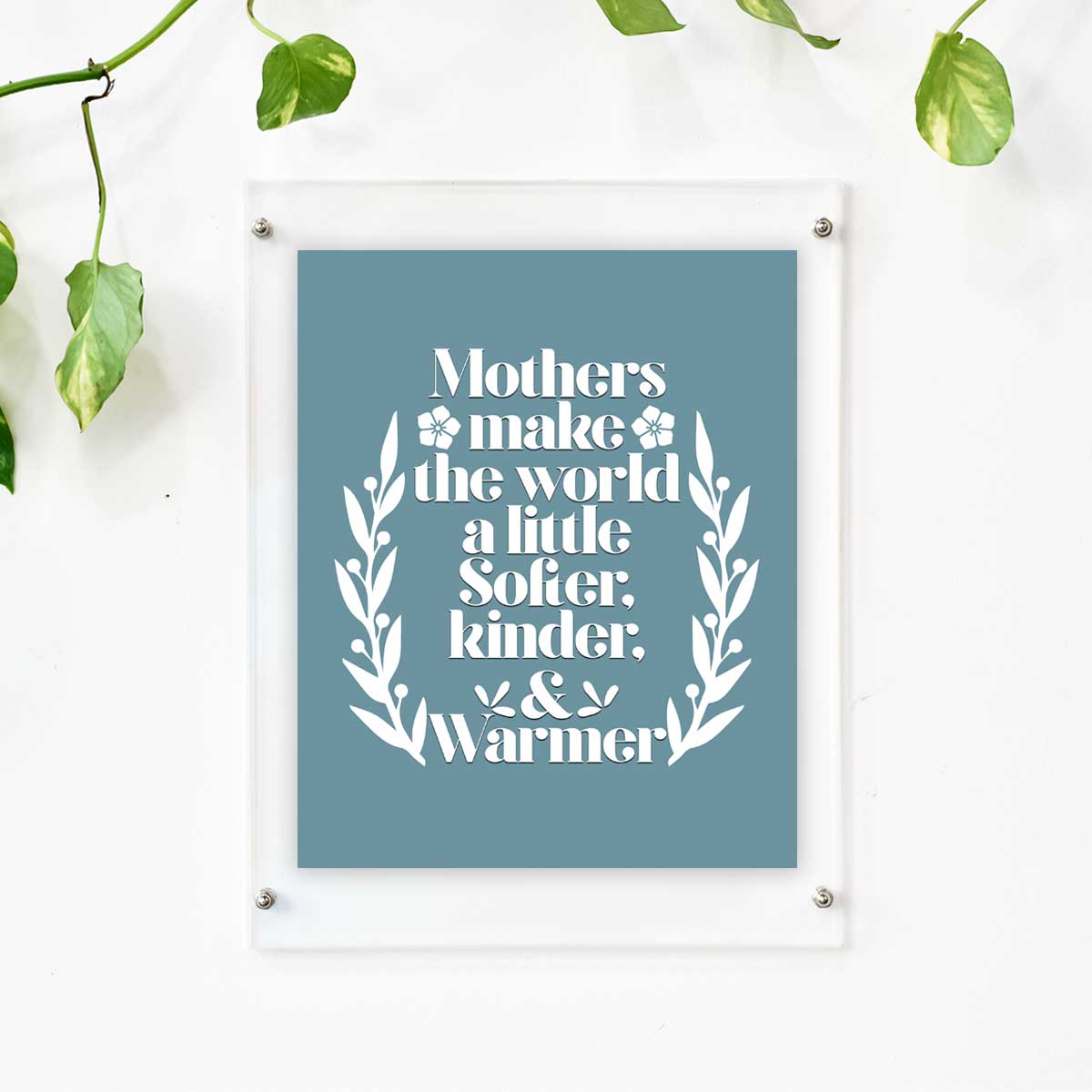Mothers Soft Love Poster Frame