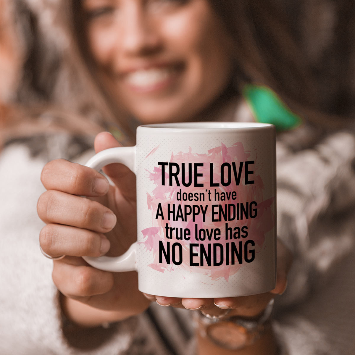 True Love Ceramic Couple Coffee Mug Gift for Valentine's Day-1