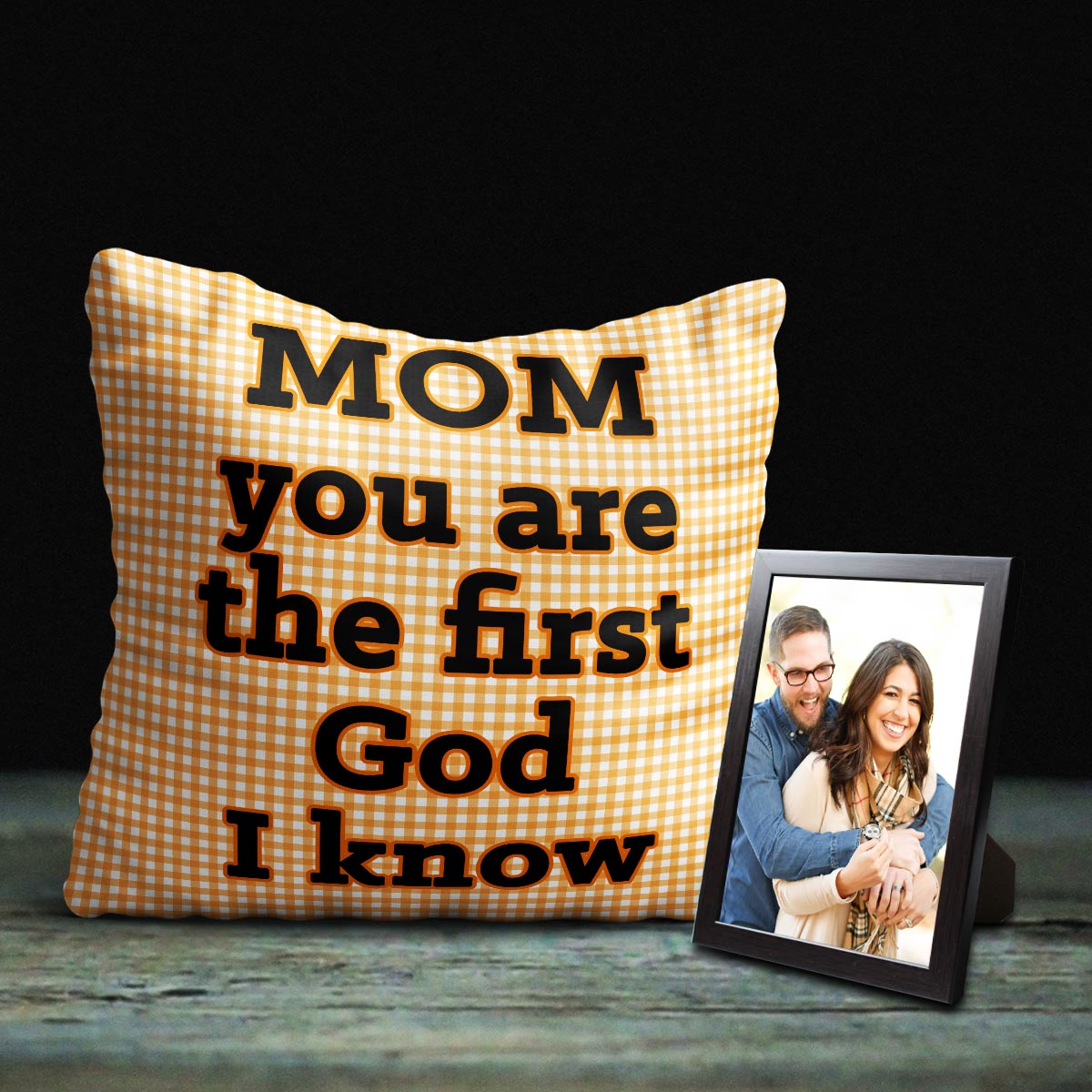 Photo Frame & Cushion Combo for Mom