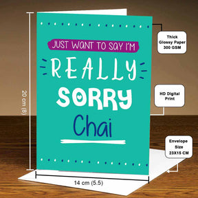 Personalised Truly Sorry Greeting Card