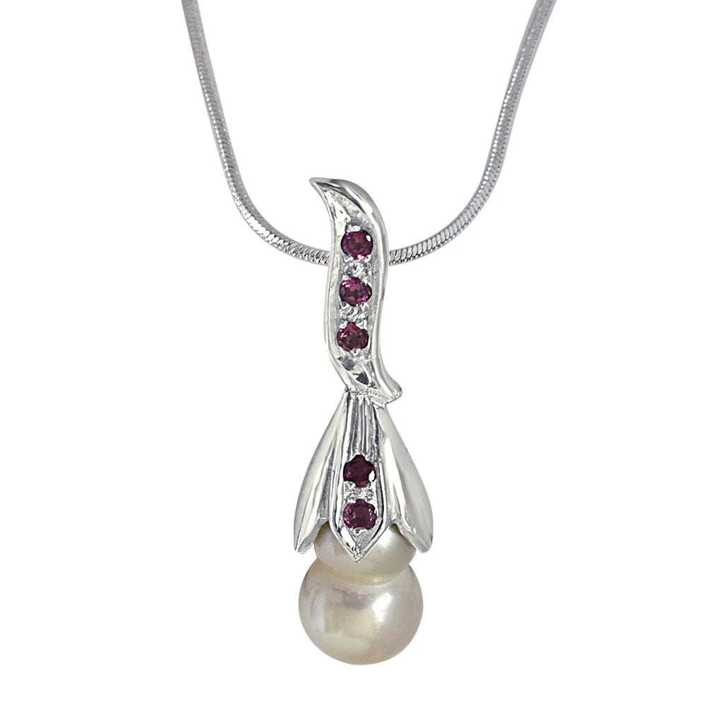 Rare Twin Pearl Silver Pendant