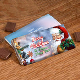 Personalised Santa wishes Merry Christmas Chocolate Bar