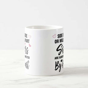 Sisters are Always Connected by Heart Mug