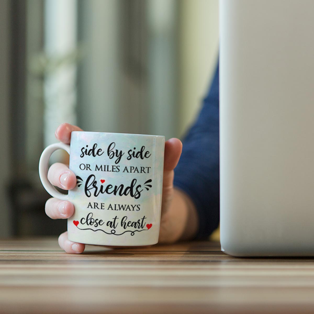 Friends are Always Close at Heart Coffee Mug-2