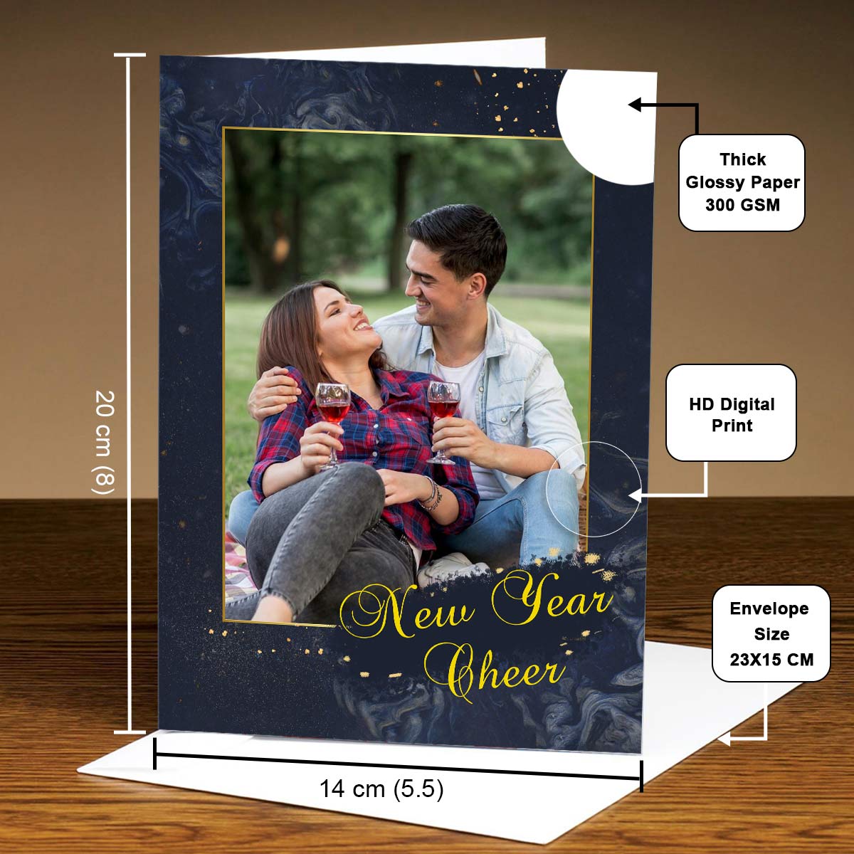 Personalised New Year Cheers Greeting Card
