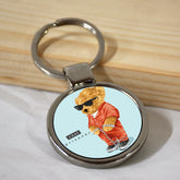 Teddy Day Special Cool Prisoner Round Metal Keychain-1