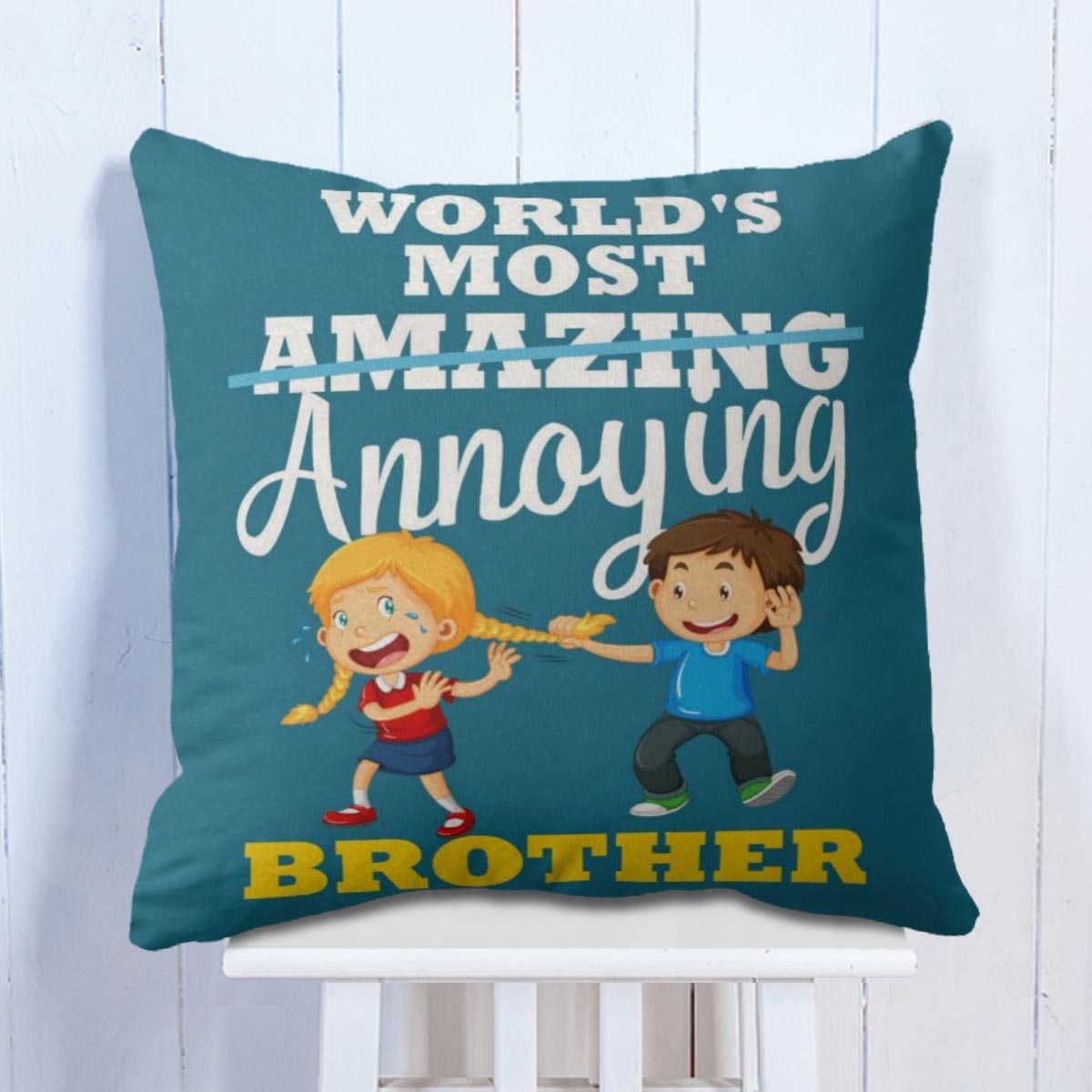 Personalized Satin Pillow for Sisters: Gift/Send Bhaidooj Gifts Online  J11114570 |IGP.com