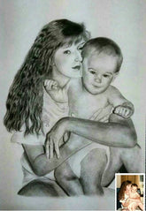 Baby Pencil Drawing From Photo