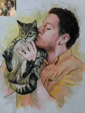 Pet Watercolor Painting From Photo