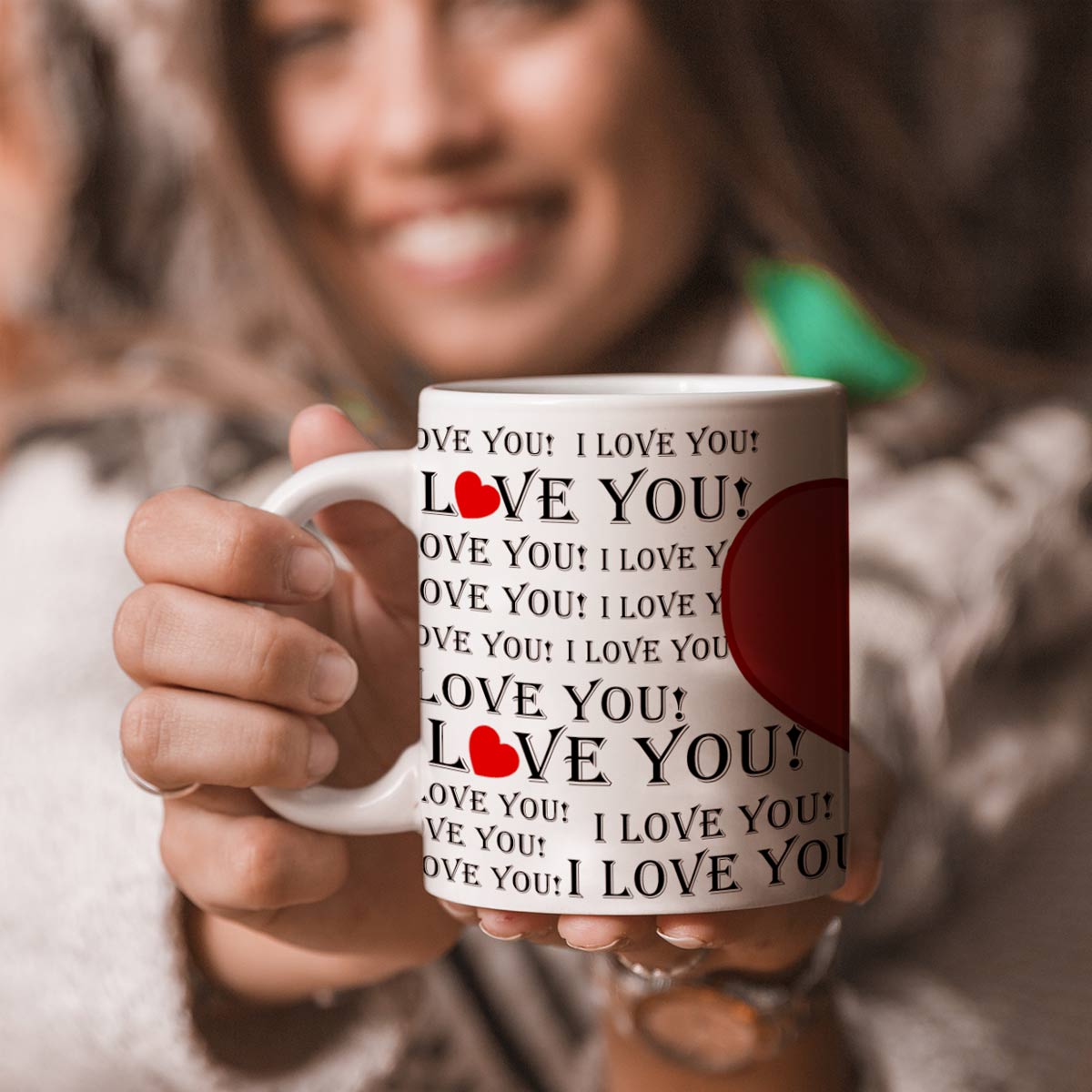 I Love You Heart Handle Mug-1