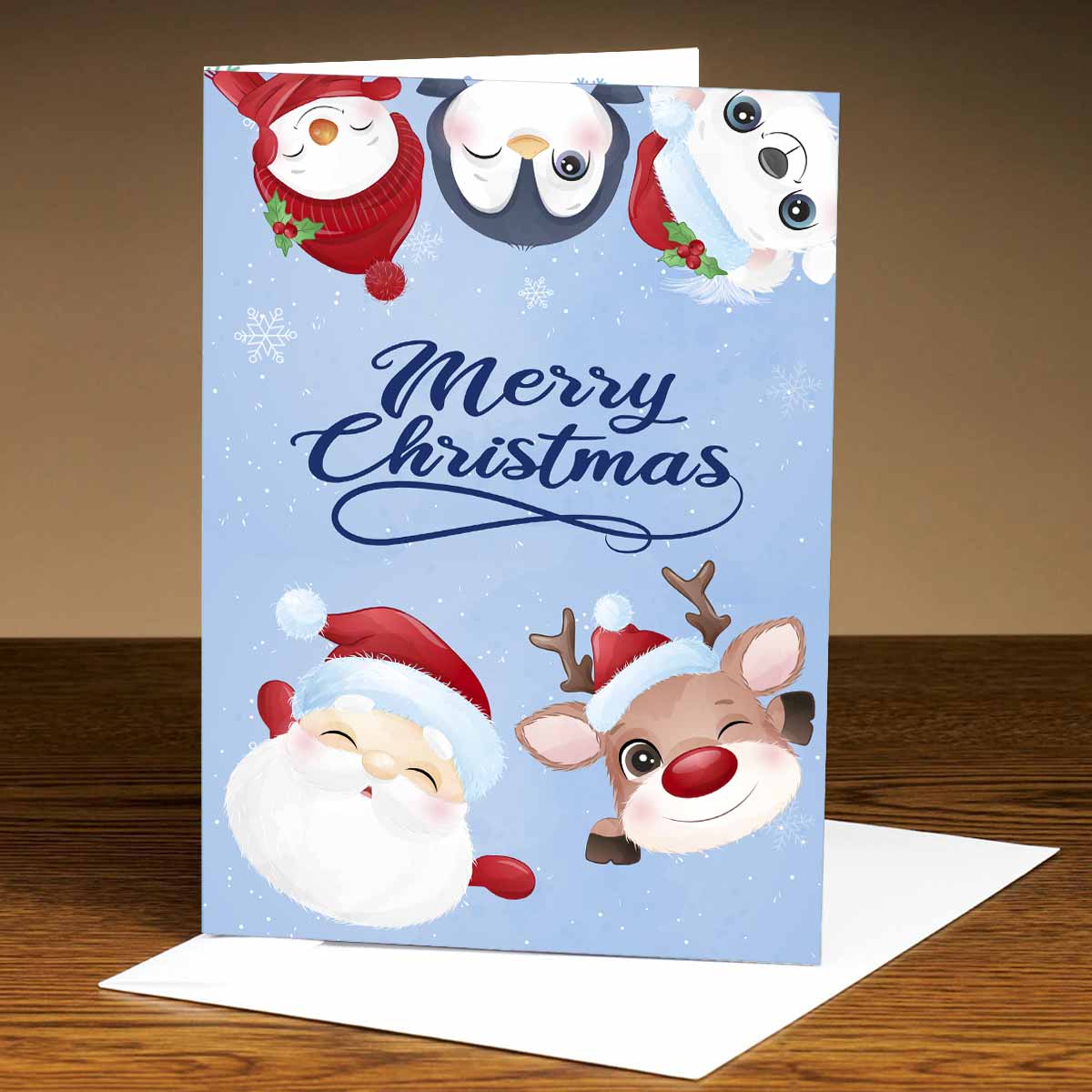 Christmas Greetings from Santa & Friends Card