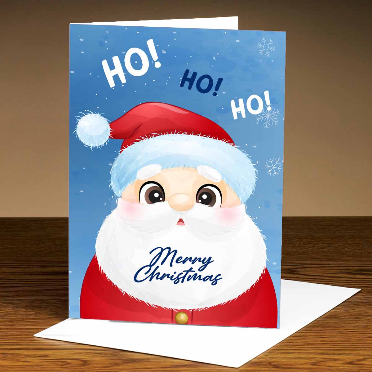 Santa Send his Love Ho Ho Christmas Card