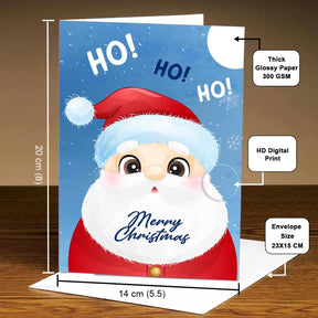 Santa Send his Love Ho Ho Christmas Card