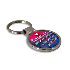 Personalised Forever Starts Today Metal Keychain