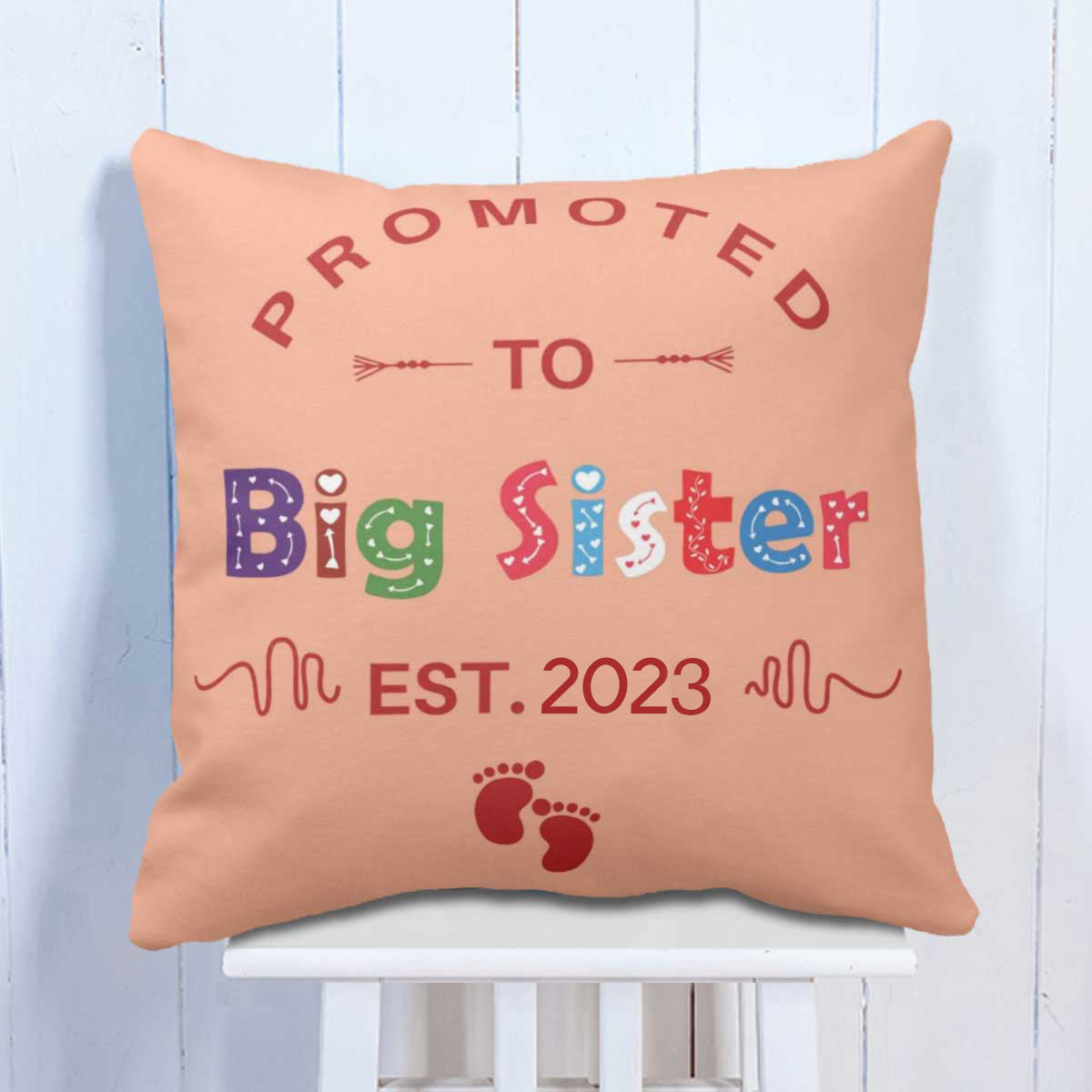 Personalised Promoted to Big Brother Cushion