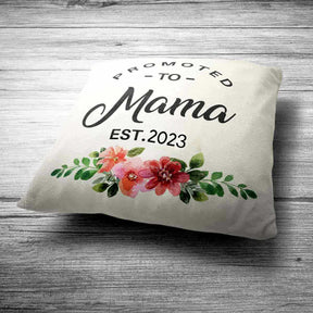Personalised Promoted to Mama Cushion