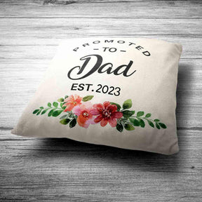Personalised Promoted to Dad Cushion
