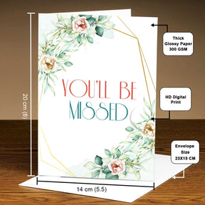 Personalised You'll Be Missed Card