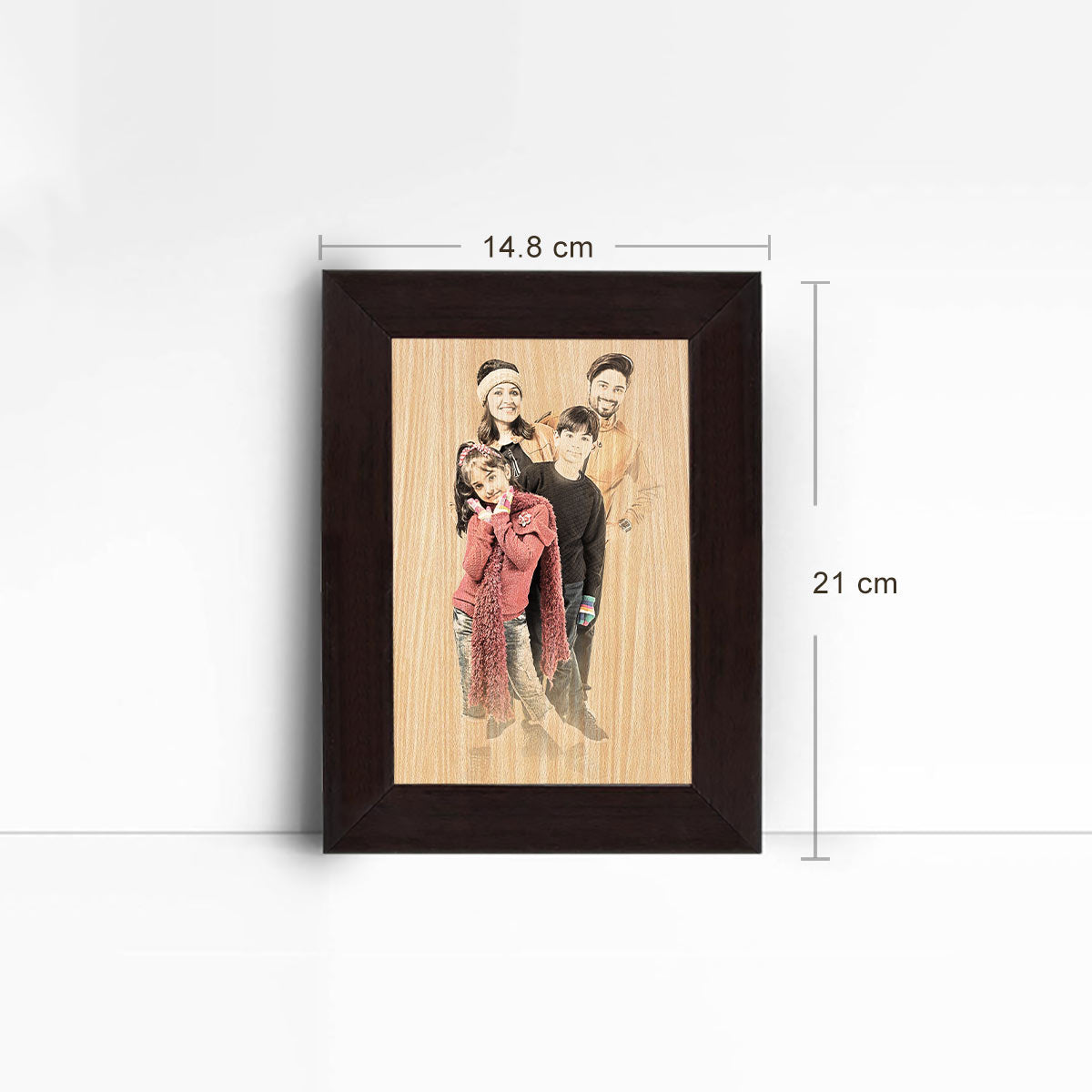 Personalised Wood Texture Print Poster Frame Family
